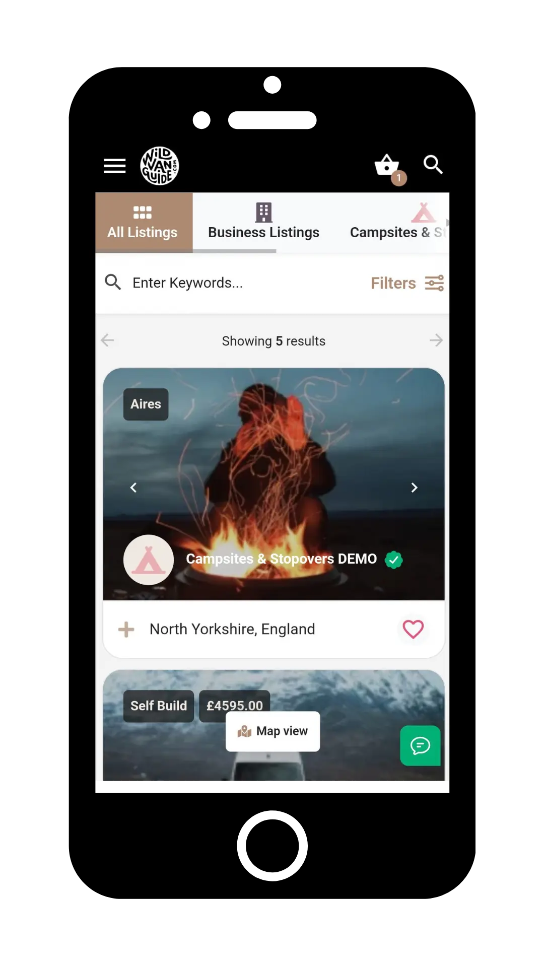 explore page mobil view