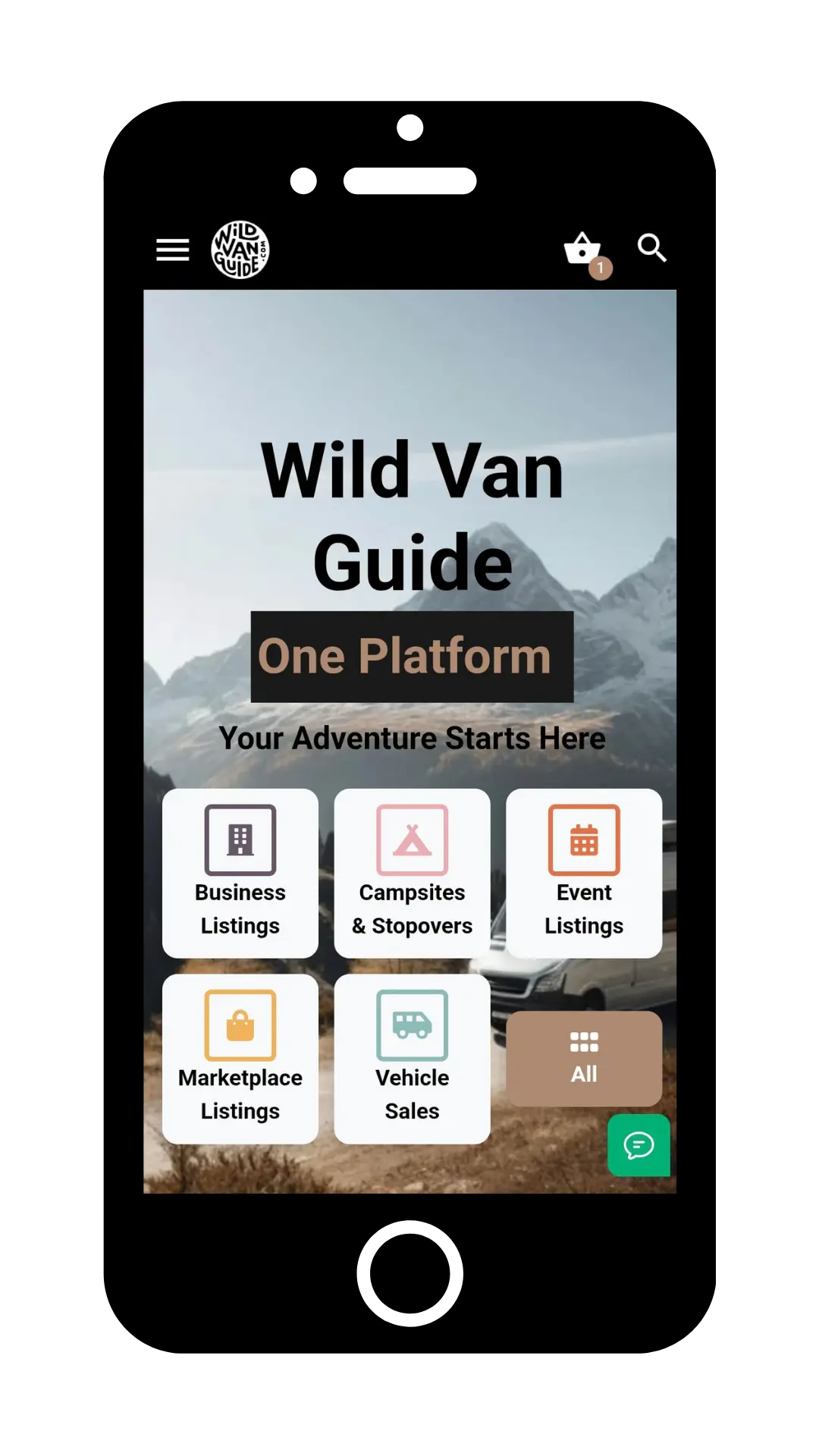 home page mobile view
